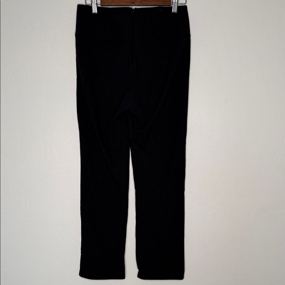 Athleta Wander Slim Straight Crop Pants Black Split Hem Size 6 Travel Work - Picture 3 of 7